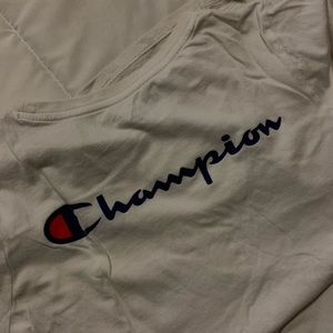 white champion tee